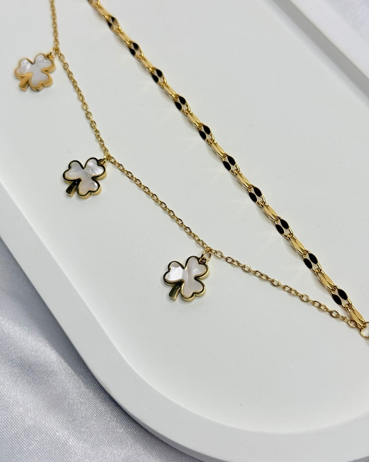 Leaf Double Layered Golden Bracelet | Code : 276