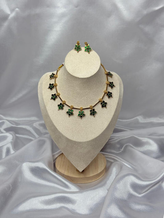 Flower Choker Necklace set