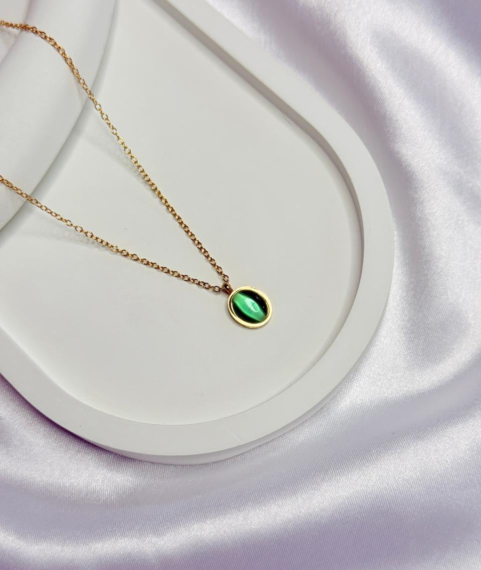 Green Ston Pentent Chain | Code : 163