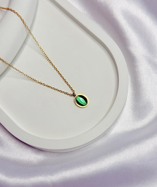 Green Ston Pentent Chain | Code : 163